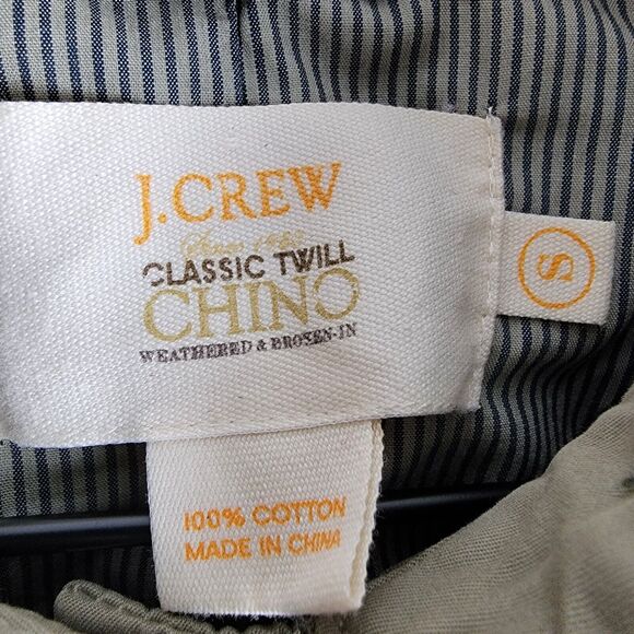 J.Crew Women's Small Green Classic Twill Chino Military Jacket Pocket Button Up - Picture 5 of 7